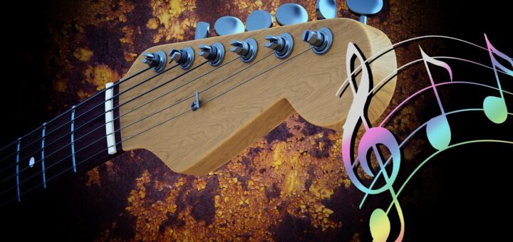 gitarre, notenschlüssel, noten